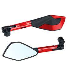 Dual-Color Pentagonal Motorcycle/Scooter/Moped Rearview Mirror - 10MM - View 1