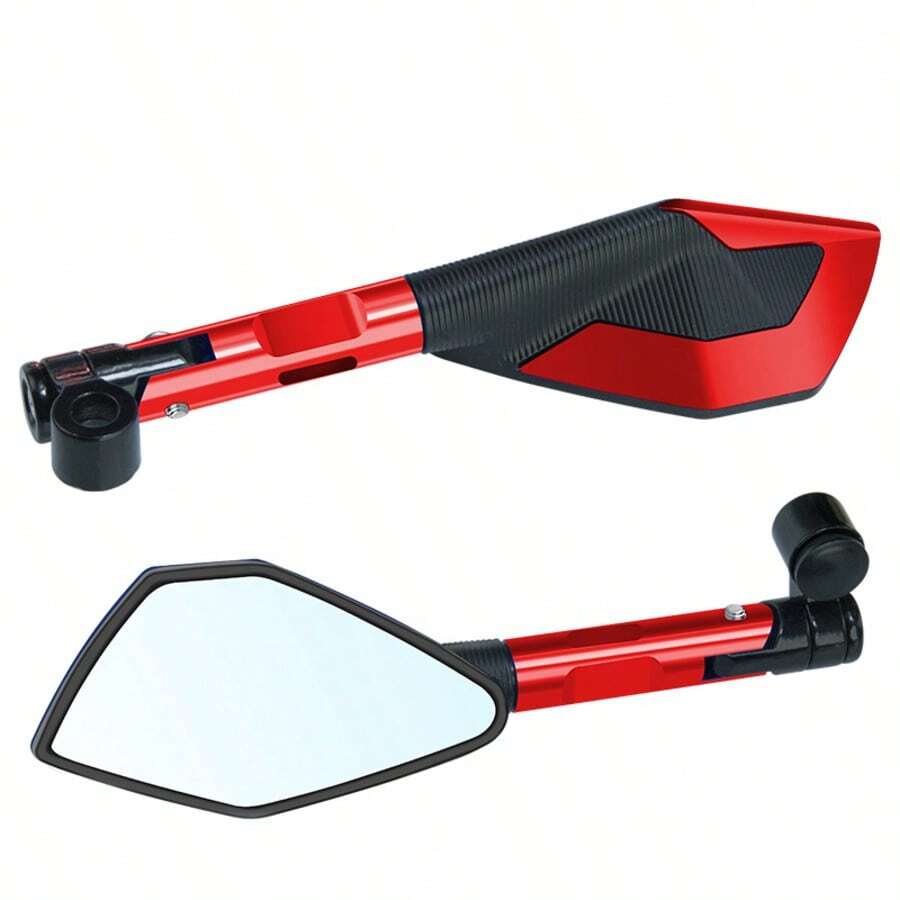 Dual-Color Pentagonal Motorcycle/Scooter/Moped Rearview Mirror - 10MM - View 1