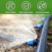 91/180pcs,90/180/360 Degrees Drip Irrigation Emitters, 3 Color Heads Irrigation Misting Sprinkler, Refraction Micro Sprayer Applicable For Lawn Watering System