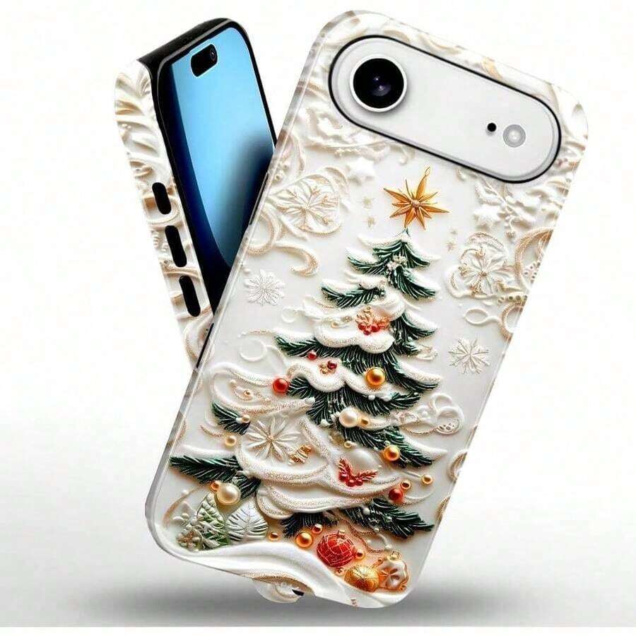 Funda protectora para teléfono con diseño de árbol, patrón de dibujos animados, resistente a golpes, fabricada en PC+TPU. Compatible con phone 17, 17 Pro, 17 Promax, 17, 16 Plus, 11, 12, 13, 14 y 15, así como con S25, S24, S23 y A55 de la serie A. Ideal para parejas y amigos en Halloween. - Multicolor - Ver 1
