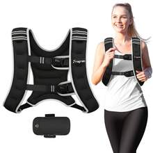 Fragraim Weighted Vest For Women Men, 8lb/10lb/12lb/16lb/22lb/25lb/30lb Rucking Vest With Reflective Stripe For Running, Walking, Strength Training, Fitness, Home Gym Workout - Black - View 8