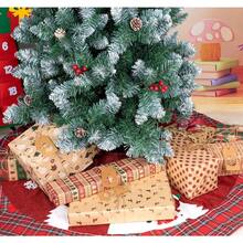 Vintage Christmas Wrapping Paper 12 Sheets In 27x19inch Kraft Brown Wrapping Paper Gift Wrapping Paper With 12 Gift Tag And 30M Jute Twine Gift Wrap Paper For Christmas Gift Decoration - phong cách2 - Xem 6