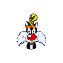 Warner Bros 1/5 Pcs Creative Cartoon Brooch Set Cute King Rabbit Bird Shaped Enamel Pin Backpack Clothing Jewelry Metal Badge Accessories A Gift For Friends