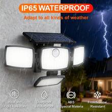 4 Head Motion Sensor Solar Light, Solar Lights Outdoor 306 LED1000LM, 3 Adjustable Modes, IP65 Waterproof Solar Flood Light For Garden, Backyard, Garage, Wall, Yard - màu đen - Xem 3