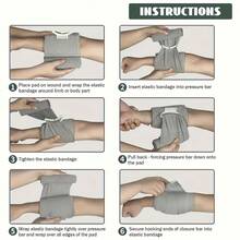 3/6 Emergency Trauma Vacuum-Sealed Blood Collection Bandage Set. Emergency Bandages Can Quickly Stop Bleeding And Are Suitable For Outdoor, Home And Mountain Climbing. Portable Bandages, Compact Design, Reliable Materials, And Wound Care Tapes - Nhiều màu - Xem 4