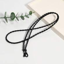 1pc Handmade PU Leather Eyeglass Chain, Unisex Anti-Slip Sunglasses Lanyard, Minimalist Style Eyewear Cord Necklace, Glasses Accessories