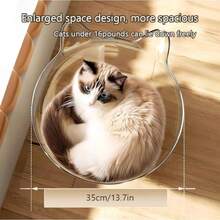 XXYSPT Space Capsule Cat House And Toy Modern Cat Bed With Feather Teaser Rolling Ball Base Play And Rest Pod For Adorable Cats - As Pic - View 6