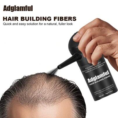 15g Fiber Powder With Spray Applicator, Natural Fragrance, Seamless & Fine Fiber Powder To Fill Hairline, Suitable For Dates, Business Trips, Gatherings