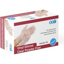 EDI Disposable Vinyl Gloves - 100 + M - Ver 2