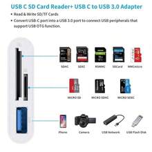 USB C SD Card Reader Adapter, Fermoved Type C Micro SD Card Reader Adapter, 3 In 1 USB C To USB Camera Memory Card Reader Adapter Compatible With Pad Pro And More UBC C Devices