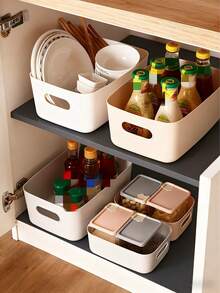 5pcs Desk Organizer Divider, Plastic Makeup Organizer Bins For Vanity, Kitchen, Bathroom, Office, Bedroom - Multicolor - View 4