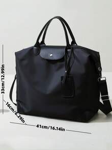 休闲百搭通勤大容量手提包，纯色 - 彩色 - 查看 6