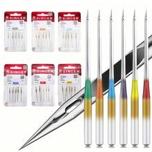 SINGER Universal Haushaltsnähmaschinennadeln, 5 Stücke/Packung - 2045 Stretch-Nadeln, sortierte Größen 10/12/14/16/18, beständiger Edelstahl, glatte Näharbeit für Stretchstoffe, DIY-Schneiderei, Bekleidungsherstellung, Frühjahrsnähen und Weihnachtsbastelprojekte - Verschiedenfarbig - Übersicht 12