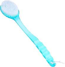 POCREATION Manejo largo Bañera Cepillo para el cuerpo, baño de lavado de carrocería Piel de la ducha de la espalda Cepillo limpio masajeador del depurador con manija largo para el baño LVKW - 1 - Ver 6