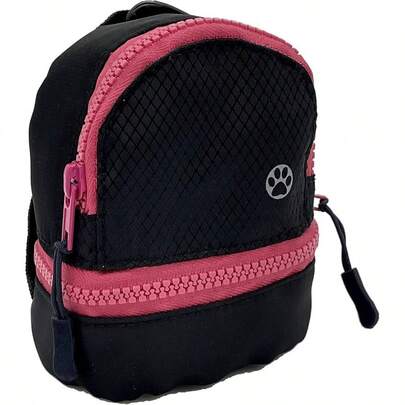 LLC Dog Backpack, Backpack, Small Clip On Harness Or Leash, Fun Pet Treat Holder, Bag, Or Waste Dispenser OG Neon Series Color Pink Black City Mode