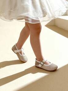 Girls' Shoes! Breathable Net Mesh Style, Simple, Elegant, Comfortable And Versatile. Perennial Flat Shoes, Convenient And Comfortable To Wear - Apricot - View 5