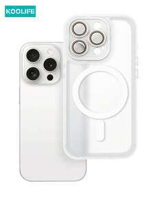 1 Stück Koolife Apple 17 Magnetische kabellose Ladeabdeckung mit vollständigem Schutz, Fallschutz und Linsenschutzfolie, TPU+PC matter Oberfläche, kompatibel mit Apple 17 ProMax/17/17 Pro/17 Air/16/16 Pro/16 Plus/16 ProMax/ 11/11 Pro/11 ProMax/12/12 Pro/12 ProMax/13/13 Pro/13 ProMax/14/14 Pro/14 ProMax/14 Plus/15/15 Pro/15 Plus/15 ProMax - mattweiß - Übersicht 1