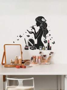 1pc Minimalist Figure Pattern Wall Sticker, Waterproof PVC Removable, Home Decor Sticker, Wall Decal, Vinyl Sticker, Spring Decoration, Renew Your Home, Rama Decor Sticker Gift, Birthday & Graduation Gift - Multicolor - View 6