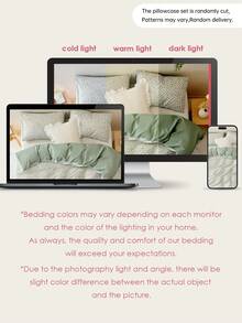 1pc Romantic French Style Unfilled Cushion Cover, Chic Decorative Throw Pillow Case For Bedroom/Dorm/Sofa/Lounge Chair, Mother's Day Gift. Oeko-Tex Certified - White - View 4