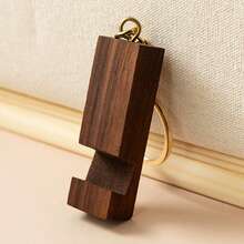 Mini Wooden Mobile Phone Stand, Portable Compact Wooden Phone Holder Keychain - Multicolor - View 7