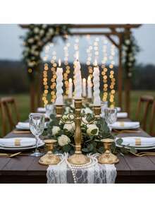 1PC European Vintage Iron Candle Holder/Candlestick Holders, Candlelight Dinner Shooting Props Candlelight Dinner Wedding Table Decoration,Room Decor/Home Decor/Table Decor/Wedding Candle Decor,Suitable For Weddings, Festivals, Tabletop Decorations For Home, Parties, Weddings,Best Friend Gift/Winter Gift,Thanksgiving Day/Christmas/Halloween