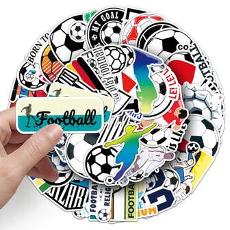 50 st. Fotbollsgraffiti Personliga Gränsöverskridande Tecknade Sport Kreativa DIY Skateboard Bagageklistermärken