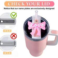 Personalized 40 Oz Name, Tumbler Lid Topper, Accessory Smile - Smile - View 3