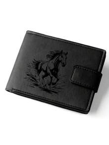 Fashionable Horse Design Faux Leather Wallet - Compact Zipper Card Holder And Coin Purse, Snap Coin & Card Slots, Ideal Daily Use Wallet, Stylish Travel Accessory - one-size - View 15