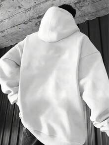 Men's Hoodie What The Sigma Cat Lightning Fashion Pattern Printing Spring And Autumn Clothing - White - View 3