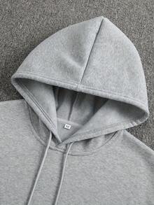 The "Stwd." Graffiti Pattern On The Back Is Printed On The Casual Drawstring Hoodie. The Loose Fit And Pocket Design Create A Versatile And Casual Look. It's The First Choice Of Fashion Experts-Whether Spring, Fall, Winter, Or Summer, It's Suitable For Everyday Wear, Commuting, Traveling, Camping, Parties, And Even At Home. - Xám nhạt A - Xem 3