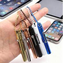 链式短款迷你触控笔，适用于智能手机和平板电脑，通用圆盘式触控电容笔，可夹在笔夹上，用于绘画和书写，可伸缩，可像珠宝吊坠一样隐藏，书写笔，隐藏式 - 彩色 - 查看 2