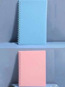 Sổ tay lò xo A5 chống thấm nước, bìa nhựa mờ, 120 trang, thích hợp cho công việc, văn phòng, trường học, ghi chép khi đi du lịch, sổ tay lò xo dày dặn dành cho học sinh, sổ nhật ký có dòng kẻ, thiết kế tối giản và thời trang, có thể dùng làm quà tặng cho học sinh. - Nhiều màu - Xem 15