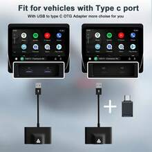 Adaptador inalámbrico CarPlay, adaptador inalámbrico para Android Auto, Dongle convertido con cable a inalámbrico, Compatible con coches Android 6,0+ - 1 - Ver 3