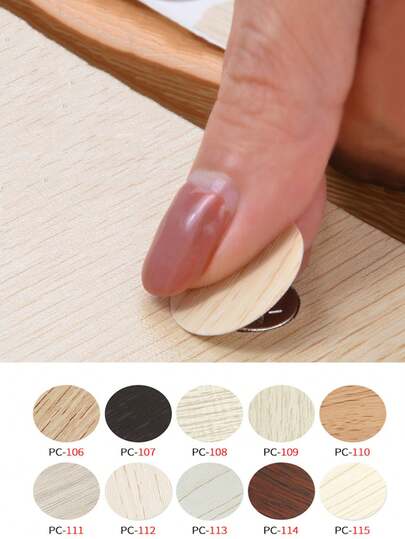 54pcs/Sheet 21mm PVC Self Adhesive Decorative Stickers, Furniture Screw Cover Caps Stickers, Furniture Cabinet Repair Ornaments, Furniture Screw Cover Stickers, Plastic Screw Hole Covers For Cabinets & Shelves ,Decorative Stickers For Fixing Screw Holes In Furniture,DIY Cabinet & Wardrobe Repair Decorations Kits,Home Organizer Accessories,