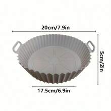 1 Silicone Air Fryer Tray Pad&Baking Pad - Non Stick 3D Circular Design, Resistant To High Temperatures Up To 356 ° F, Evenly Distributed Heat Suitable For Air Fryers And Ovens, Silicone (Color Random), Air Fryer Accessories, Oven Kitchen Tools - Multicolor - View 4