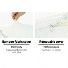 Bamboo Memory Foam Pillow Cervical Neck Roll Pillows For Sleeping Hotel Cushion Support Back Washable Pillowcase Head Neck Spine Lumbar Traction White