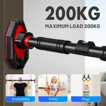 Pull Up Bar Doorway Strength Training Bar Adjustable Pull Up Door Frame Portable Gym Equipment Home Fitness Equipment - Black - View 7
