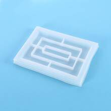 1件环氧树脂托盘浇铸首饰盒杯垫硅胶模具，首饰架收纳盒家用电器树脂模具 - 無色 - 查看 12