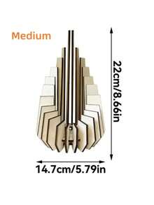 Creative Wooden Candle Holder, Suitable For Dining Room, Bedroom, Home Decor, Christmas, Halloween, New Year, Creative Holiday Gift, Warm Atmosphere (Candles Not Included) - Original Wood Color - View 7