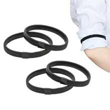 1件/2件/4件装男女通用熨烫式衬衫袖口松紧带，防滑金属袖扣，耐用免洗臂带，男女皆宜，派对、节日用品 - 彩色 - 查看 23