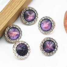 5 adet Yapay Elmas Dekor Düğmesi - Bej - Görünüm 13