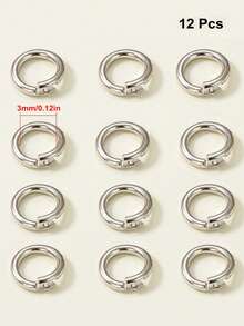 【珠宝制作开口圈】18K镀金铜开口圈，适用于珠宝制作 | 钥匙扣和项链，珠宝制作配件