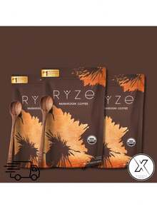RYZE SUPERFOODS Mushroom Coffee USDA Organic With 6 Adaptogenic Mushrooms And MCT Oil, USA Grown Instant Coffee For Better Energy, Focus, Digestion, Immunity With Turkey Tail, Shiitake, Lion's Mane, 30 Servings - 30 phần ăn - Xem 1