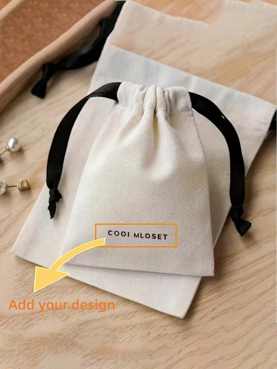 Bolsas de lona con cordón personalizadas, bolsas de almacenamiento multifuncionales, personalizables con texto, bolsas personalizables, bolsas de tela personalizadas, bolsas de almacenamiento de joyas, bolsas de regalo de boda personalizadas, bolsas con cordón, adecuadas para recuerdos de fiesta, regalos de vacaciones, regalos de aniversario, envolver regalos, útiles escolares, útiles para maestros, ropa de niños y niñas, estilo de otoño de moda. Regalos personalizados - Multicolor - Ver 1
