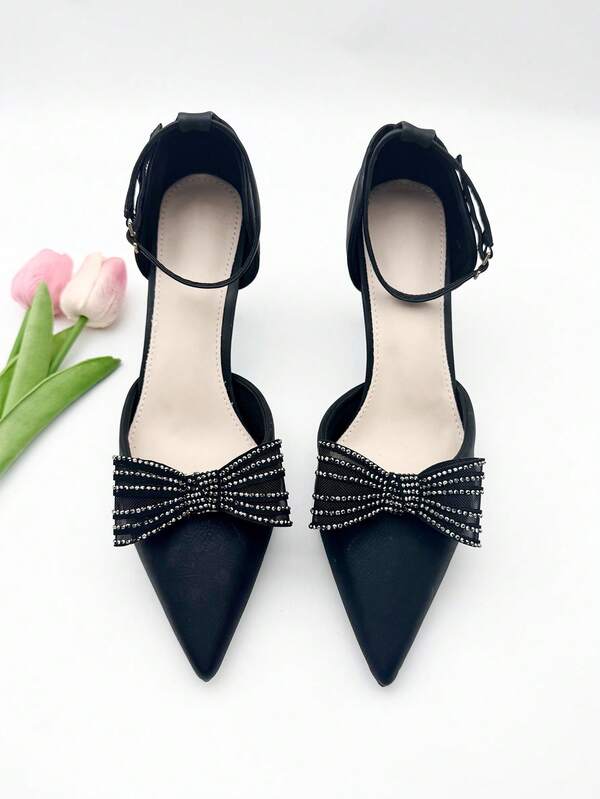 2 pezzi Fermagli per scarpe con cristalli neri a forma di farfalla rimovibili, decorazione a fiocco multifunzionale fai-da-te, accessori in poliestere a forma di farfalla adatti per tacchi alti, scarpe basse, sandali, scarpe di moda da donna