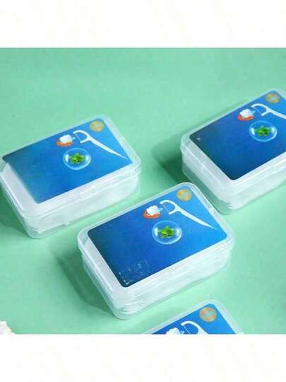 50pc Floss Disposable 50 Toothpick Wire Independent Packaging High-End Floss Stick Portable Floss