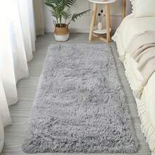 1 Piece Thick Plush Silver Grey Rectangular Soft Rug For Bedroom Soft Shaggy Rug, Living Room, Kids Room, Baby Room, Playroom, Cute Room Decor Rug