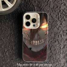 Adecuado para funda de  16 Apple 15 Pro Max 13 14 12 Ataque a los Titanes - Plateado - Ver 3