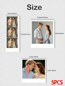 1/3/5 Pcs Custom Photo Fridge Magnets With Personalized Text Printing, Customized Picture Magnets, Decor Gift For Birthdays, Housewarming And Save The Date - Multicolor - View 18
