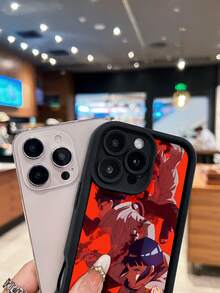 ¿Qué es una funda para teléfono con diseño dinámico estilo anime y figuras de acción de batalla? Es compatible con  17,  16,  16 Pro Max,  15,  15 Pro Max,  14,  13,  12 y  11 Pro. Ofrece protección contra golpes y caídas gracias a su fabricación en TPU resistente. Es un excelente regalo para familiares, amigos, niños, cumpleaños, Halloween, Navidad, parejas y San Valentín. - Negro - Ver 3